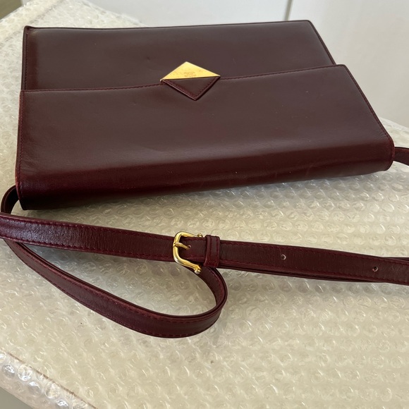 Celine Bordeaux Leather Crossbody Bag - Picture 9 of 14